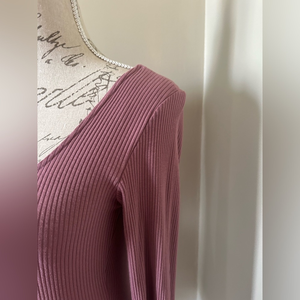 George Mauve Ribbed Bodysuit - Picture 4 of 8